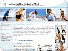 Healthy stuff for body and mind website
